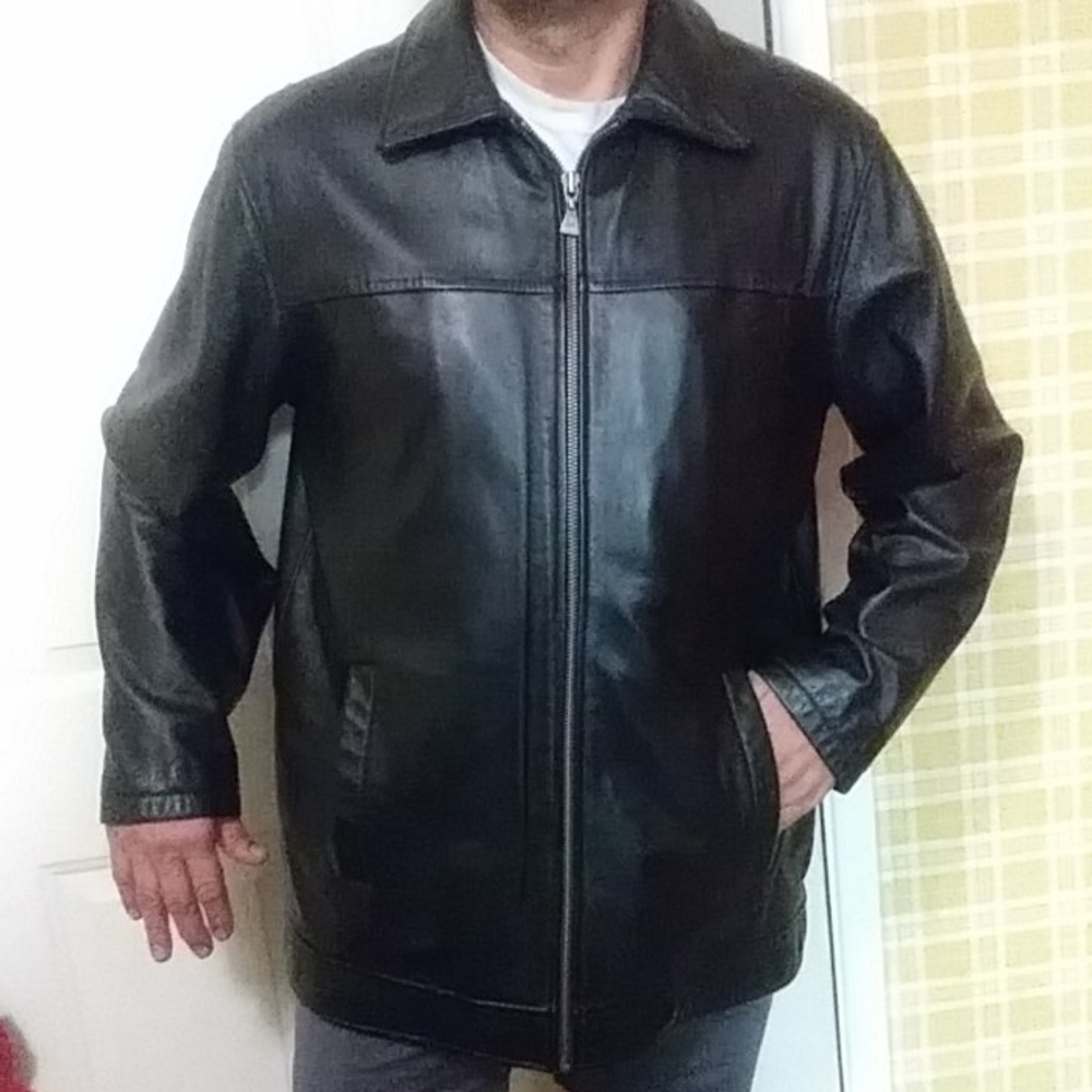 M Julian Wilsons 100% Leather Jacket Size M motorcycle biker moto black color